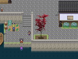 姫沼町探訪記のゲーム画面「町を探索」