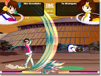 ��ʏ㕔�ɂ̓L�����̏�Ԃ�x���Ȃǂ��\�������