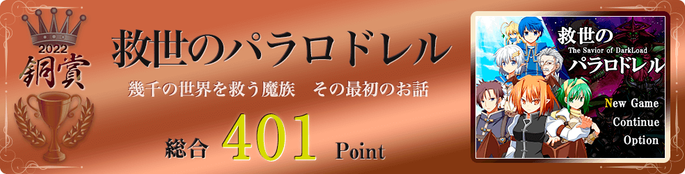 【銅賞】救世のパラロドレル(幾千の世界を救う魔族 その最初のお話)総合401Point