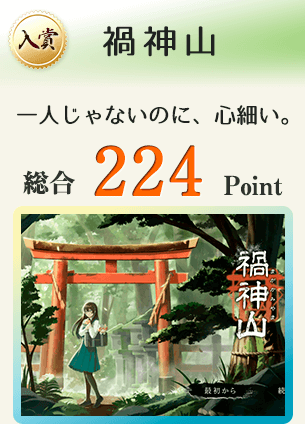 【入賞】禍神山(一人じゃないのに、心細い。)総合224Point
